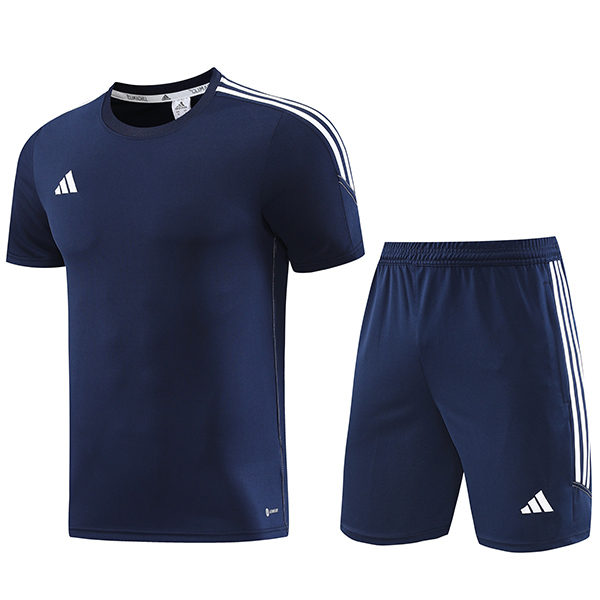 Adas casual training jersey sportswear uniform men's navy soccer kit football short sleeve sports top shirt 2023-2024